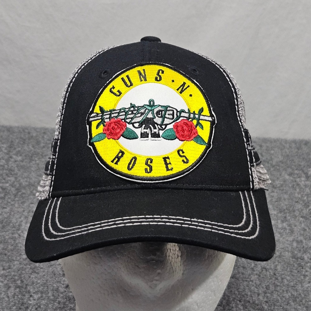 Guns N Roses Trucker Hat Black Mesh Snapback Band Cap 80s Rock Grunge Festival